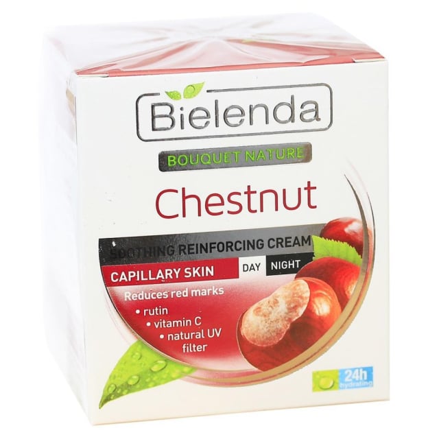 Clamanti Salon Supplies - Bielenda Chestnut Soothing Hydrating Capillary Skin Red Marks Cream Day &amp; Night 50ml
