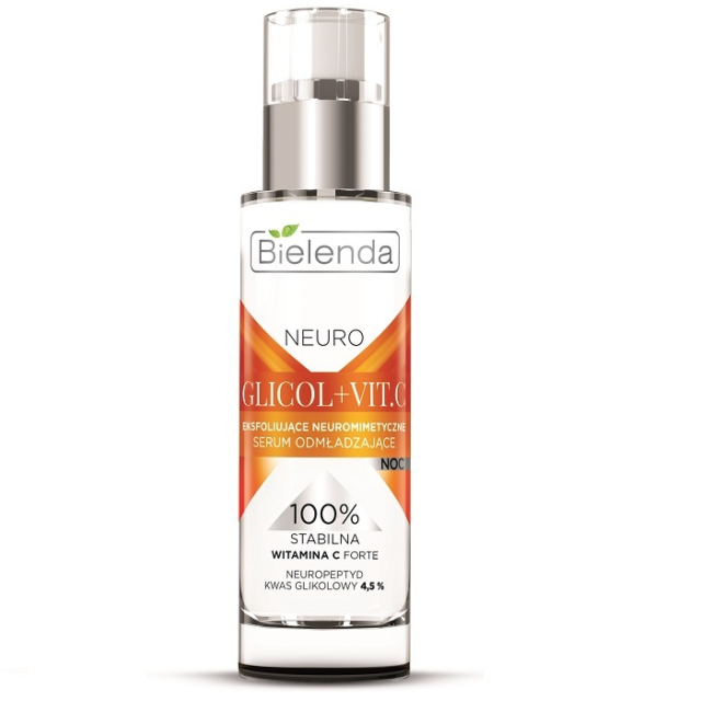 Clamanti Salon Supplies - Bielenda Neuro Glicol and Vit C Neuromimetic Exfoliating and Rejuvenating Night Serum 30ml