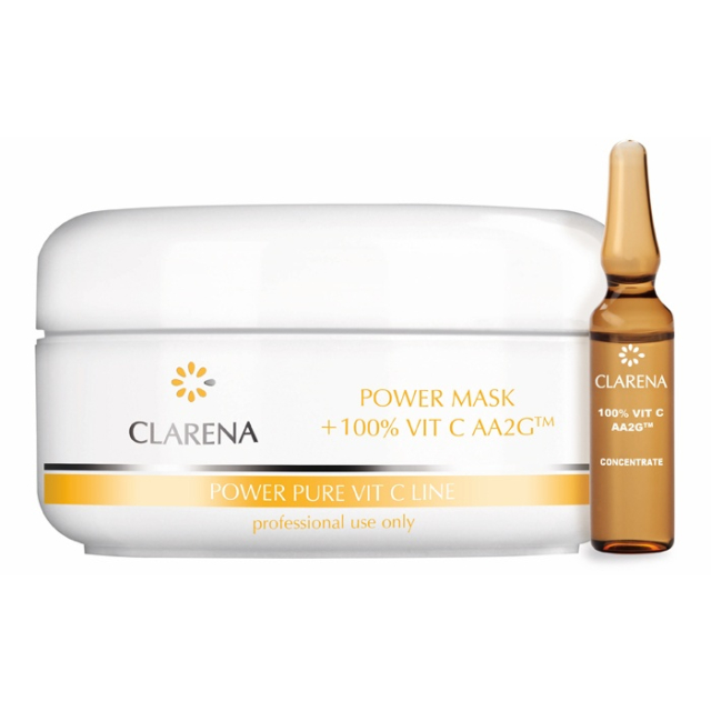 Clamanti Salon Supplies - Clarena Power Pure Vit C Mask + 100% Vit C AA2G 100ml + 3 ml
