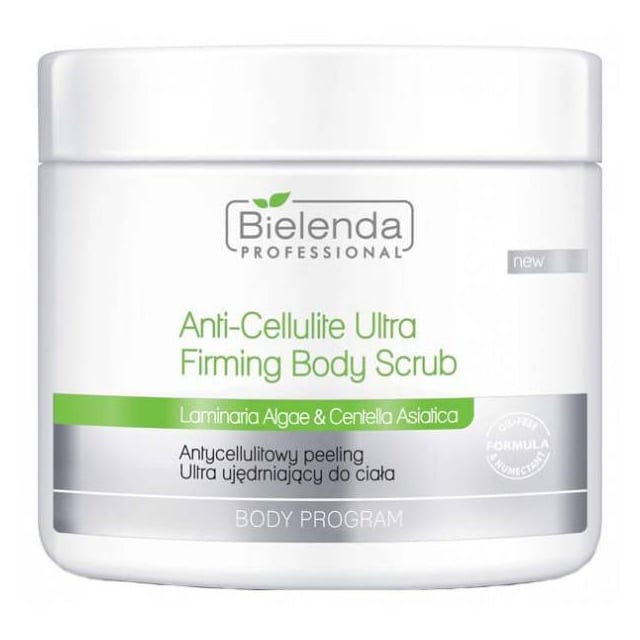 Clamanti Salon Supplies - Bielenda Professional Anti Cellulite Ultra Firming Body Scrub with Laminaria Algae and Cantella Asiatica 550g