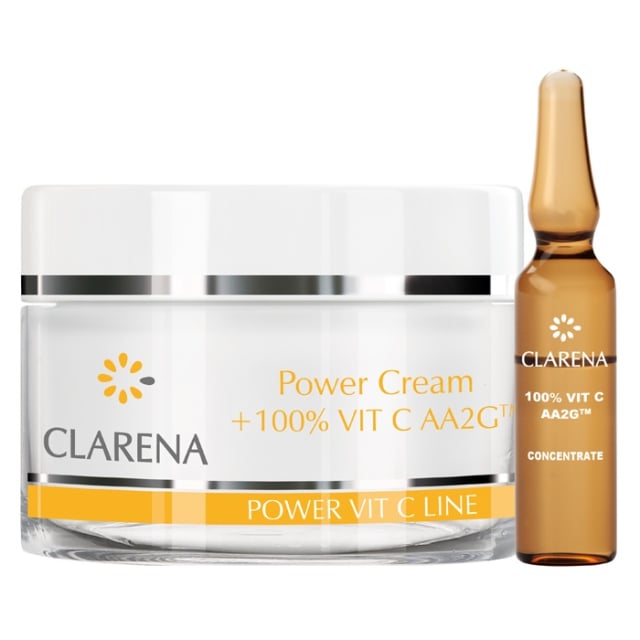 Clamanti Salon Supplies - Clarena Power Pure Vit C Cream 50ml + 1.5 ml of 100% Vitamin C