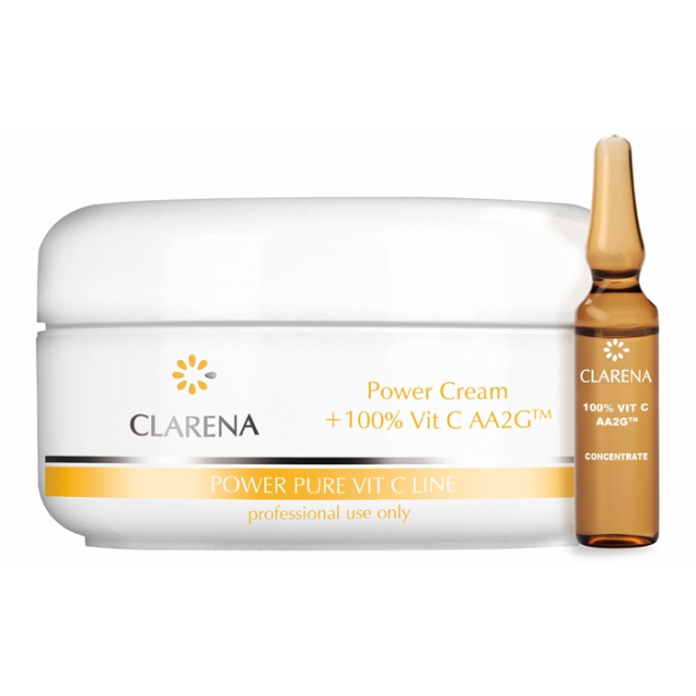 Clamanti Salon Supplies - Clarena Power Pure Vit C Cream 100ml + 3ml of 100% Vitamin C