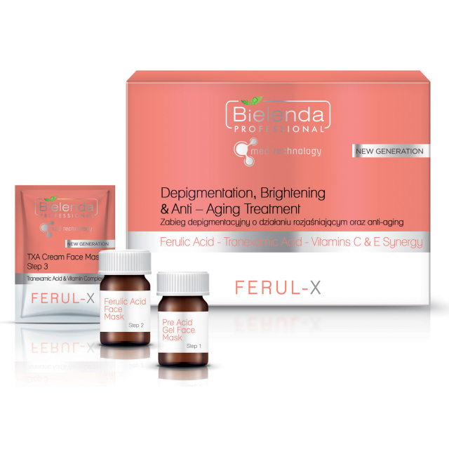Clamanti Salon Supplies - Bielenda Professional Ferul-X De-pigmentation Brightening &amp; Anti Ageing Treatment Set