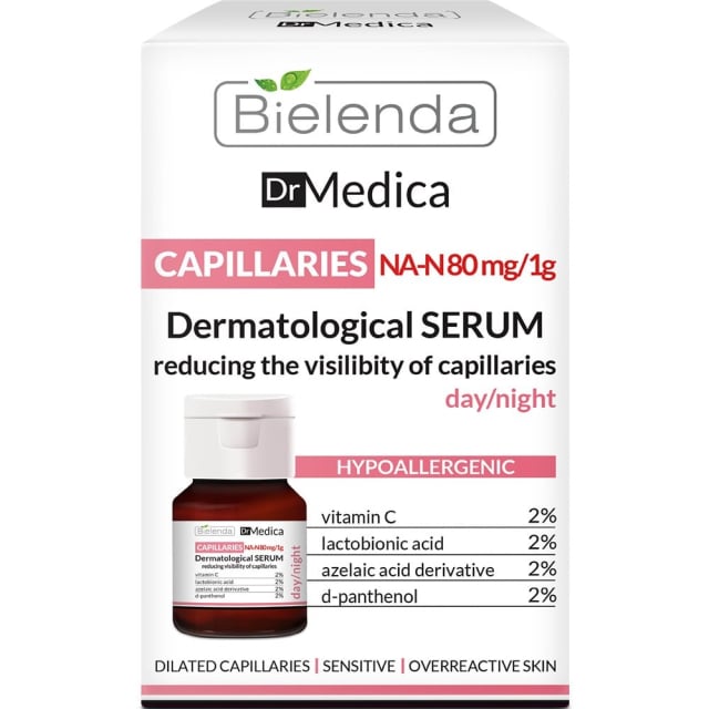 Clamanti Salon Supplies - Bielenda Dr Medica Capillaries Dermatological Face Serum Reducing Skin Redness Day Night 30ml