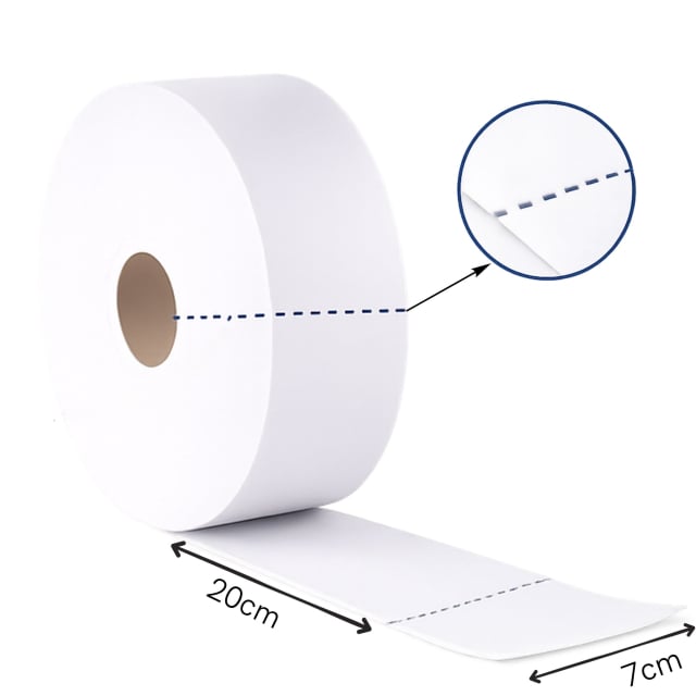 Perforated Non-Woven Premium Depilation Strips in Roll 100m Size 7cmx20cm