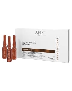 Clamanti Salon Supplies - Apis Professional Coffee Anti Aging Ampoule with 5% Caffeic Acid and Poppy Extract "Plumping Effect" 10x3ml