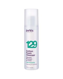 Purles 129 Total Cleansing Cotton Foam Cleanser Gentle Makeup Removal & Hydration 125ml