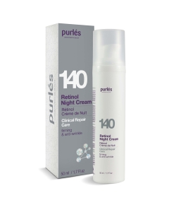 Clamanti Salon Supplies - Purles 140 Clinical Repair Care Retinol Night Cream 0.5% for Intense Skin Regeneration & Repair 50ml