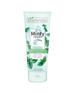 Clamanti Salon Supplies - Bielenda Minty Fresh Foot Care Antiperspirant Cream Refreshing and Smoothing 100ml
