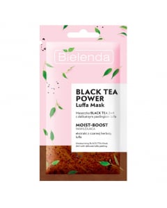 Clamanti Salon Supplies - Bielenda The Black Tea Power 2in1 Moisturising Face Mask with Luffa Scrub for All Skin Types Dry and Dehydrated 8g