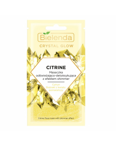 Clamanti Salon Supplies - Bielenda Crystal Glow Citrine Refreshing and Detoxifying Face Mask with Shimmer Effect 8g