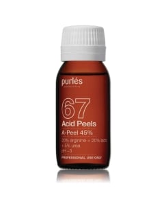Purles 67 Acid Peels A- Peel 45% with 20% Arginine, 20% Lactic Acid 5% Urea pH 3 Gentle Exfoliating Treatment for Dry Dehydrated Tired & Sensitive Skin 50ml