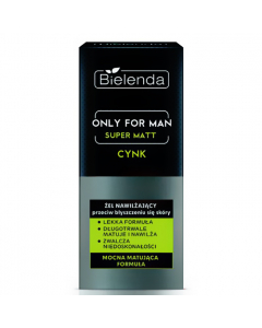 Clamanti Salon Supplies - Bielenda Only for Men Super Matt Zinc Anti-Shine Gel 50ml