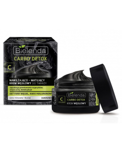 Clamanti Salon Supplies - Bielenda Carbo Detox Moisturizing and Mattifying Carbon Face Cream with Hyaluronic Acid 50ml