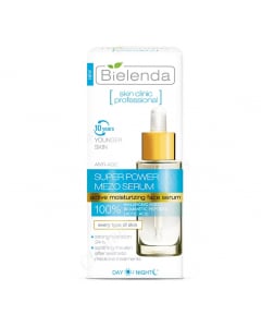 Clamanti Salon Supplies - Bielenda Skin Clinic Professional Super Power Mezo Serum Actively Hydrating Anti-Age Day Night Serum 30ml