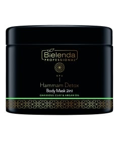 Clamanti Salon supplies - Bielenda Professional Hammam Detox 2in1 Body Mask with Ghassoul Clay Extract and Argan Oil 400ml