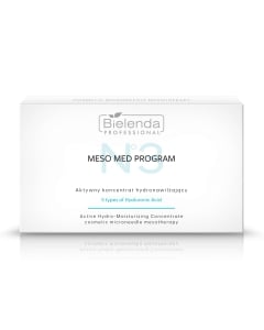 Clamanti Salon Supplies - Bielenda Professional Is Meso Med Program Active Hydrating Concentrates with 5 Forms of Hyaluronic Acid 10 x 3 ml