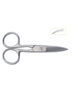 Clamanti Salon Supplies - Hairplay Professional Scissors for Nail Trim with Long Blades and Curved Tip 9.5cm