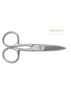 Clamanti Salon Supplies - Hairplay Professional Scissors for Nail Trim with Long Blades and Straight Tip 9.5cm
