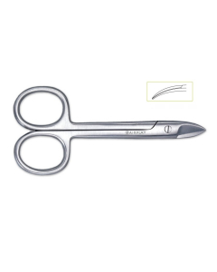 Clamanti Salon Supplies - Hairplay Professional Scissors for Hard and Thick Nails Curved Tip 10.5 cm