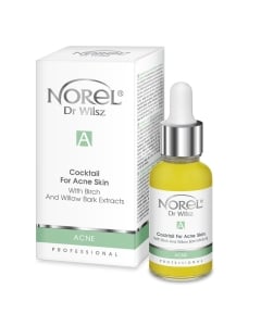 Clamanti Salon Supplies - Norel Professional Pro Active Cocktail Acne Skin Birch and Willow Bark Extracts No Needle Mesotherapy and Sonophoresis 30ml