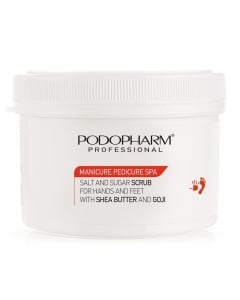 Clamanti Salon Supplies - Podopharm Professional Salt and Sugar Scrub for Hands and Feet with Shea Butter and Goji 600g