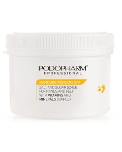 Clamanti Salon Supplies - Podopharm Professional Salt and Sugar Scrub For Hands and Feet with Vitamins and Minerals 600g