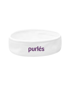 Purles Professional Headband with Velcro Fastener White