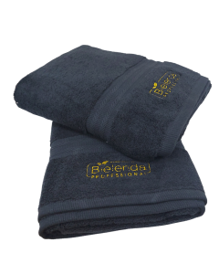 Clamanti Salon Supplies - Bielenda Professional Spa Frotte Black Towel 70x140cm