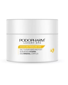 Clamanti Salon Supplies - Podopharm Luxury Spa Salt and Sugar Scrub For Hands Feet and Body with Vitamins and Minerals 300g