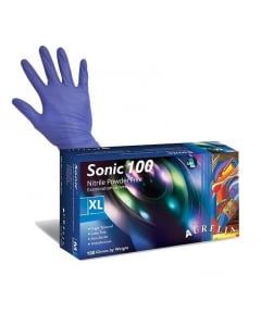 Clamanti Salon Supplies - Aurelia Sonic 100 Nitrile Powder & Latex Free Examination Gloves Size XL 100pcs