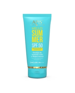Clamanti Salon Supplies - Apis Hello Summer SPF 50 Sunscreen Body Lotion with Monoi Oil 250ml