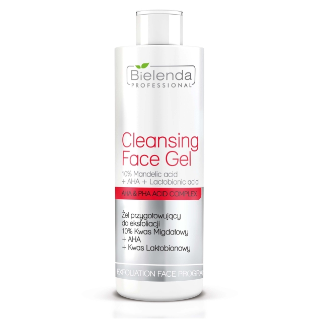 Clamanti Salon Supplies - Bielenda Professional Cleansing Face Gel with 10% Mandelic Acid AHA and Lactobionic Acid 200g