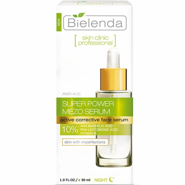Clamanti Salon Supplies - Bielenda Skin Clinic Professional Super Power Mezo Active Corrective Anti-Age Face Serum Day Night 30ml