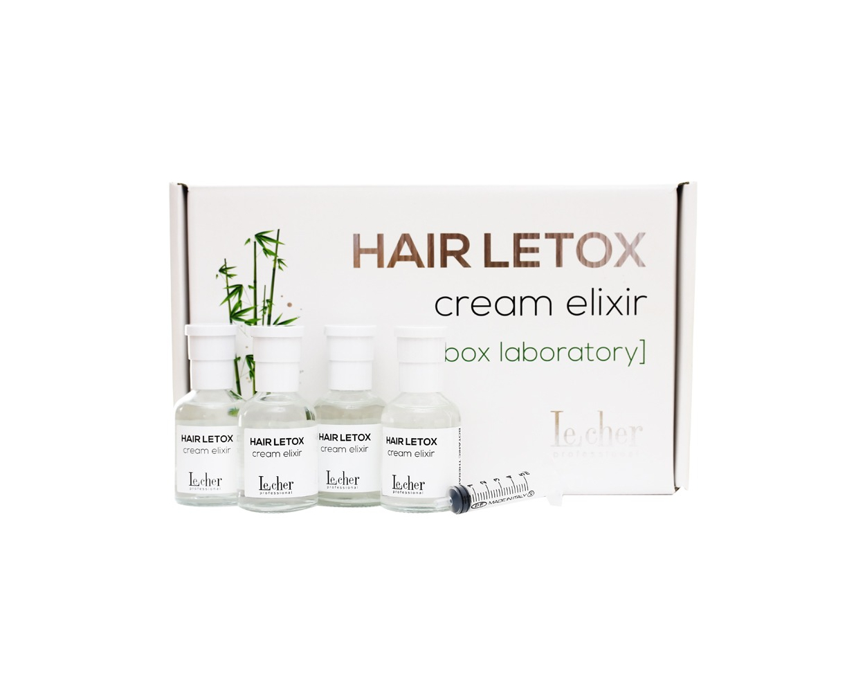 Lecher Professional Hair Letox Cream Elixir Rebuilds Hair Structure 4x50ml