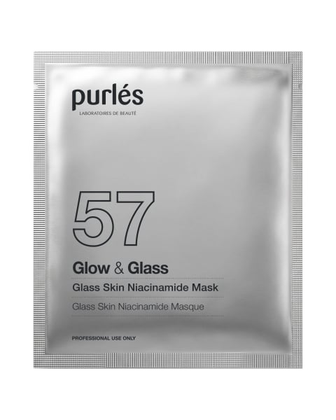 Purlés 57 Glow & Glass Glass Skin Niacinamide Professional Facial Sheet Mask 1pc